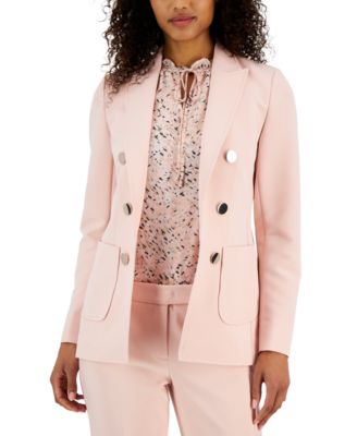 Anne Klein - Women's Stretch Faux-Double-Breasted Jacket