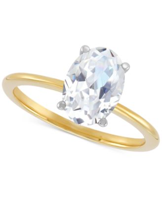 Grown With Love - IGI Certified Lab Grown Diamond Oval Solitaire Engagement Ring in 14k Two-Tone Gold