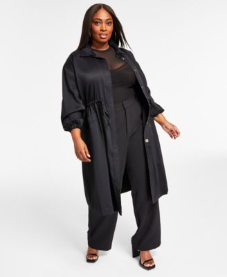 Nina Parker - Trendy Plus Size Anorak, Mesh Top & Utility Pants