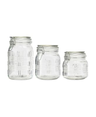 Style Setter - Portland Square Glass Canisters, Set of 4