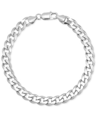 Macy's Brand - Men's Curb Chain Bracelet in Sterling Silver