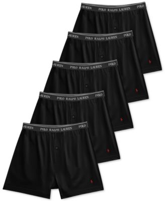Polo Ralph Lauren - Men's Classic-Fit Cotton Knit Boxers, 5-Pack Brand Name