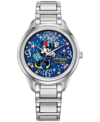 Citizen - Women's Disney Disco Minnie Mouse Stainless Steel Bracelet Watch 37mm