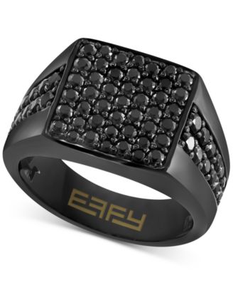 EFFY Collection - Men's Black Spinel Cluster Ring (2-1/2 ct. t.w.) in Black PVD-Plated Sterling Silver