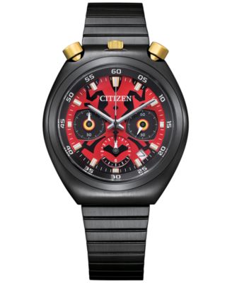 Citizen - Men's Chronograph Star Wars Darth Maul Black-Tone Stainless Steel Bracelet Watch 38mm