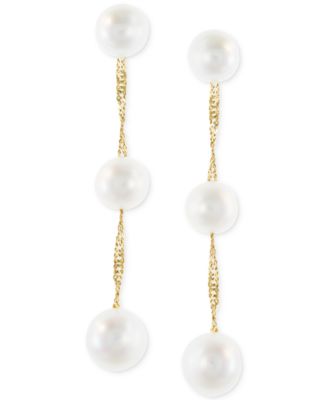 EFFY Collection - Cultured Freshwater Pearl Triple Drop Earrings in 14k Gold (5mm)