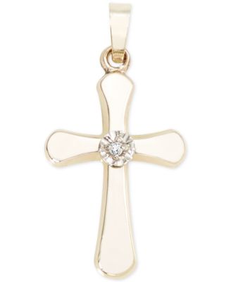 Macy's Brand - Diamond Accent Cross in 14k Gold