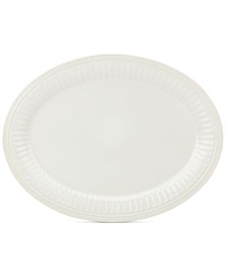 Lenox - French Perle Groove Collection 16" White Oval Platter