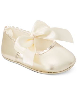 First Impressions - Metallic Scalloped Ballet Flats, Baby Girls (0-4)