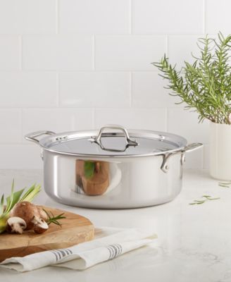 All-Clad - Stainless Steel Covered Stockpot, 6 Qt.
