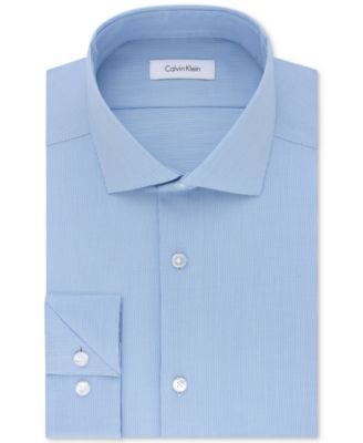 Calvin Klein - Men's STEEL Slim-Fit Non-Iron Stretch Performance Unsolid Dress Shirt
