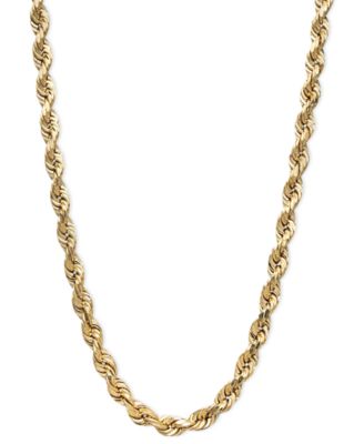Macy's Brand - 14k Gold Necklace, 20" Diamond Cut Rope Chain