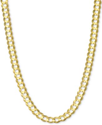 Italian Gold - Open Curb Link Chain Necklace in 14k Gold