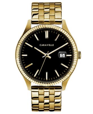 Caravelle - Men's Gold-Tone Stainless Steel Bracelet Watch 41mm
