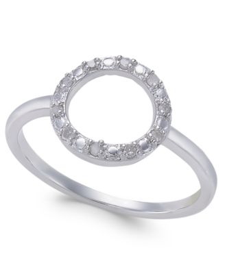 Macy's Brand - Diamond Circle Ring (1/10 ct. t.w.) in Sterling Silver