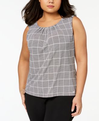 Calvin Klein - Plus Size Pleated Top