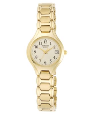 Citizen - Women's Gold-Tone Stainless Steel Bracelet Watch 23mm EU2252-56P
