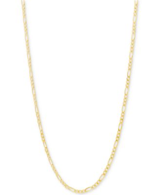 Italian Gold - Figaro Link Chain Necklace in 10k Gold