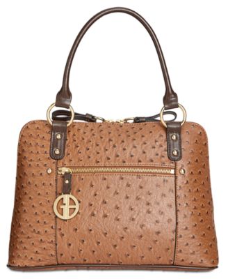 Giani Bernini - Ostrich-Embossed Medium Dome Satchel