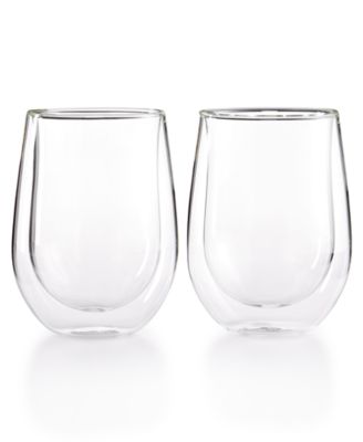 J.A. Henckels - Zwilling Sorrento Double Wall Stemless Red Wine Glasses, Set of 2