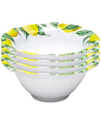 Q Squared - Limonata 4-Pc. Melamine 6.5" Cereal Bowl Set