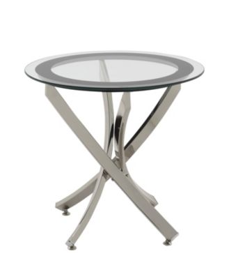 Coaster Home Furnishings - Yorkville Modern Glass Top End Table, Chrome