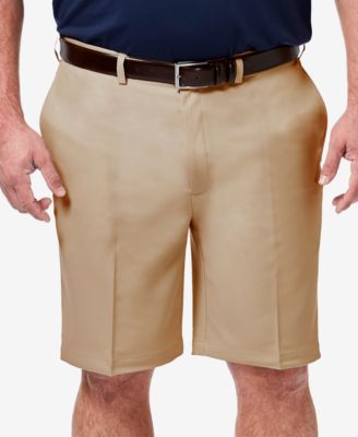 Haggar - Men's Big & Tall Cool 18 PRO&reg; Classic-Fit Stretch Flat-Front 9.5" Shorts