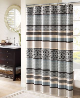 Madison Park - Princeton 72" x 72" Jacquard Shower Curtain