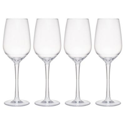 Q Squared - Hudson 13oz Tritan Acrylic 4-Pc. White Wine Glass Set