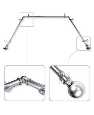 Rod Desyne - Jordana 0.8125" Bay Window curtain rod  20" - 36" - 38" - 72"