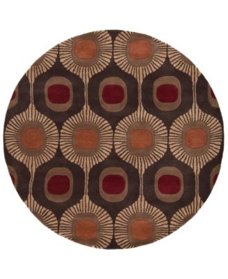Surya - Forum FM-7170 Dark Brown 4' Round Area Rug
