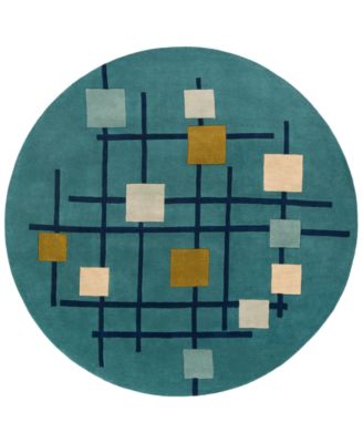 Surya - Forum FM-7201 Teal 4' Round Area Rug
