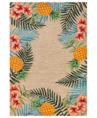 Liora Manne' - Ravella 2280 Tropical Neutral 3'6" x 5'6" Indoor/Outdoor Area Rug
