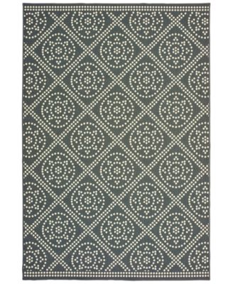 Oriental Weavers - Marina 3969L Gray/Ivory 6'7" x 9'6" Indoor/Outdoor Area Rug