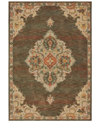 Oriental Weavers - Toscana 9568C Charcoal/Orange 5'3" x 7'6" Area Rug