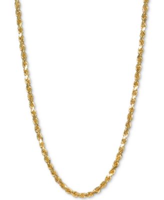 Italian Gold - Rope 18" Chain Necklace in 14k Gold
