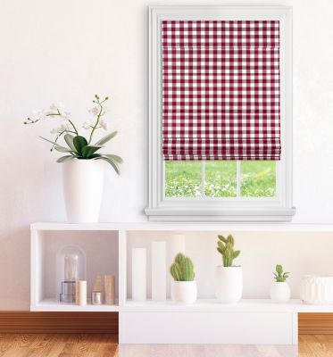 Achim - Cordless Buffalo Check Roman Window Shade Collection