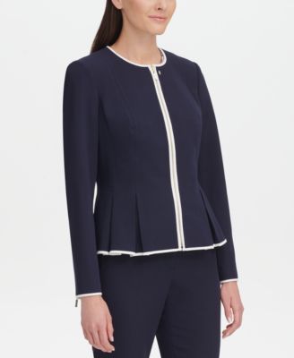 Tommy Hilfiger - Zip-Front Peplum Jacket