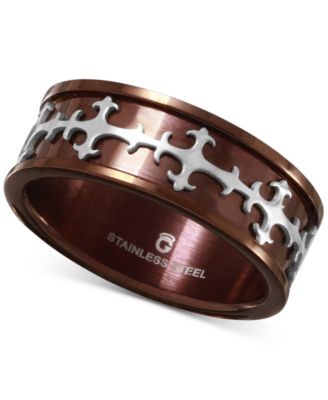 Macy's Brand - Two-Tone Embellished Ring in Stainless Steel