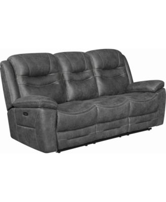 COASTER COMPANY OF AMERICA - Hemer Upholstered Power^2 Sofa Dark Grey