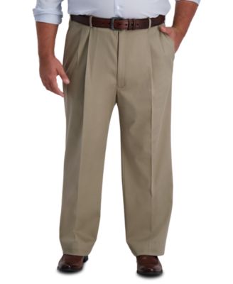 Haggar - Men's Big & Tall Premium Classic-Fit Performance Stretch Non-Iron Pleated Dress Pants