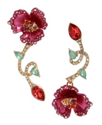 Betsey Johnson - Floral Mismatch Earrings
