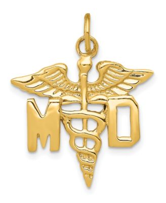 Macy's Brand - M.D. Caduceus Charm in 14k Yellow Gold