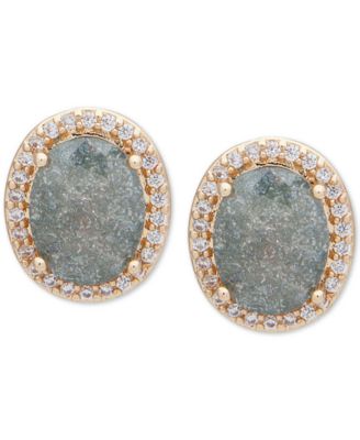 lonna & lilly - Gold-Tone Oval Stone Stud Earrings
