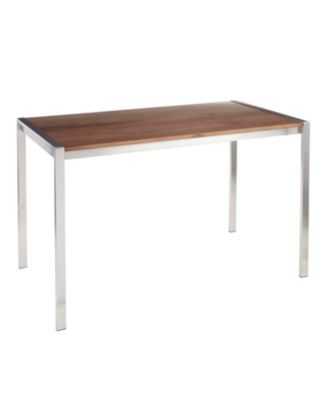 Lumisource - Fuji Stainless Steel Dinette Table, Quick Ship