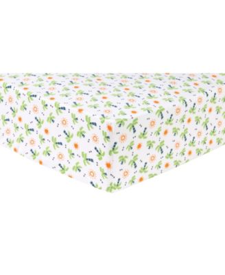 Trend Lab - Dinosaur Palm Flannel Crib Sheet
