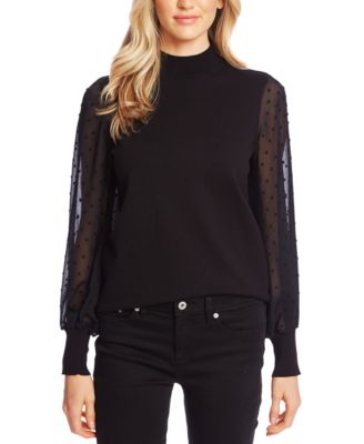 CeCe - Mocneck Contrast Top