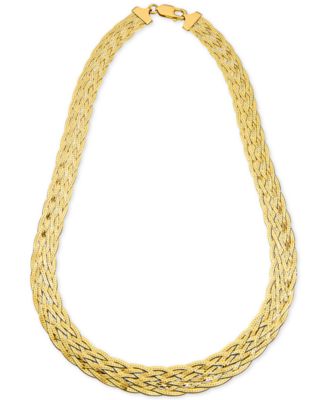 Giani Bernini - Braided Chain 18" Statement Necklace in 18k Gold-Plated Sterling Silver