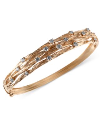 EFFY Collection - Diamond Textured Bangle Bracelet (1 ct. t.w.) in 14k Yellow Gold
