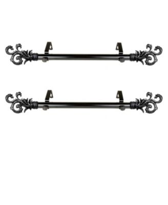 Rod Desyne - Plume 1" Side Curtain Rod 12-20 inch (Set of 2)